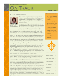 Fall 2014 - Anxiety Disorders Association of Manitoba