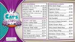 Our Menu