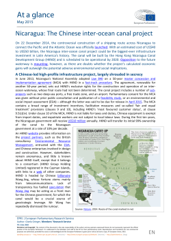 Nicaragua: The Chinese inter-ocean canal project
