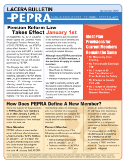 Takes Effect January 1st How Does PEPRA Define A New Member?