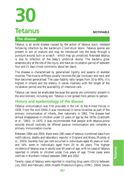 Tetanus - Department of Health