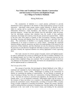Neo-Tribes and Traditional Tribes: Identity Construction and