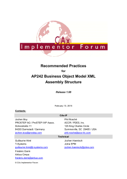 Recommended Practices for AP242 BO Model XML Assembly