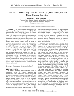 The Effects of Breathing Exercise Toward IgG, Beta Endorphin and