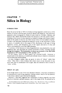 Silica in Biology