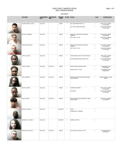 LCSO Daily Booking Report