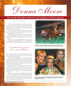 A Walk Down Memory Lane With Donna Moore