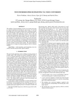 Text-informed speech inpainting via voice conversion