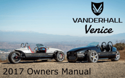 Venice Manual - Vanderhall Motor Works