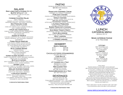 LUNCH - Bread Winners Cafe