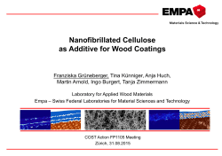 Nanofibrillated Cellulose as Additive for Wood Coatings
