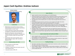 Japan Cash Equities: Andrew Jackson