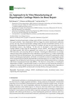 An Approach to In Vitro Manufacturing of Hypertrophic Cartilage