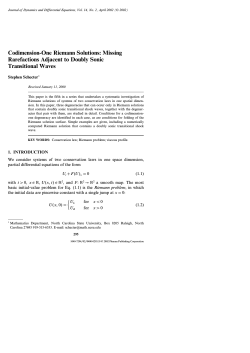 Codimension-One Riemann Solutions: Missing Rarefactions