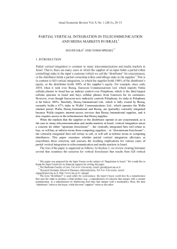 Partial vertical integration in telecommunication and media markets