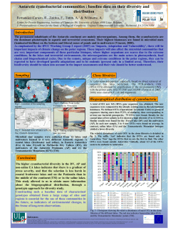 Antarctic cyanobacterial communities : baseline data on their