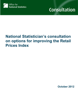 National Statistician`s consultation on options for improving the