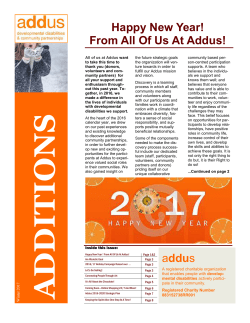 Addus Winter Newsletter 2017 (View PDF)