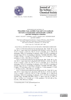 SUPPLEMENTARY MATERIAL TO Thiazolidin-4-one, azetidin