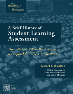 A Brief History of Student Learning Assessment