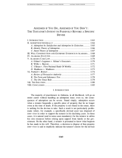 1163 adeemed if you do, adeemed if you don`t: the testator`s intent to