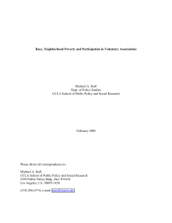 Race, Neighborhood Poverty and Participation in Voluntary