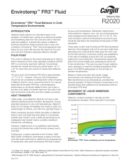 R2020 FR3 Fluid Behavior in Cold Temp Environments