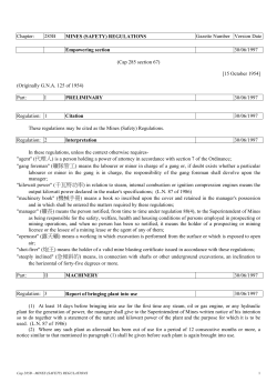 Cap 285B - MINES (SAFETY)