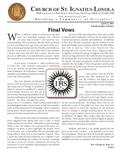 Final Vows - Church of St. Ignatius Loyola