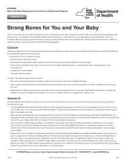 Strong Bones for You and Your Baby