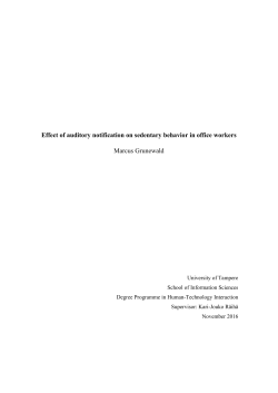 Effect of auditory notification on sedentary behavior in