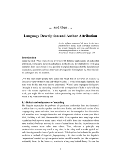 and then Language description and author