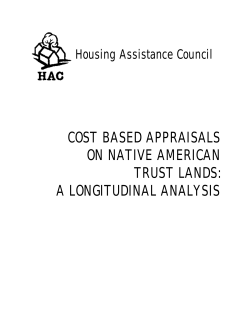 Cost Based Appraisals on Native American Trust Lands
