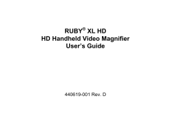 Ruby XL HD Video Magnifier manual