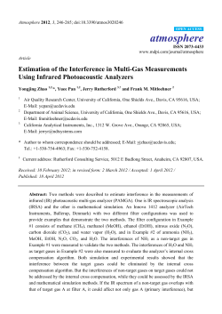 Estimation of the Interference in Multi-Gas Measurements