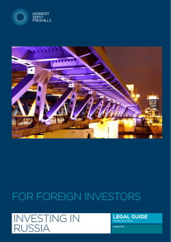 Legal guide to investing in Russia