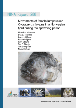 Movements of female lumpsucker Cyclopterus lumpus in a