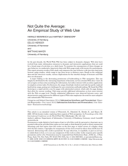 Not Quite the Average: An Empirical Study of Web Use
