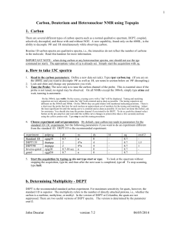 Carbon, Deuterium and Heteronuclear NMR using Topspin 1
