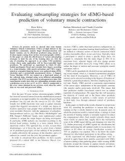 Evaluating subsampling strategies for sEMG