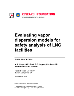 Evaluating vapor dispersion models for safety analysis of
