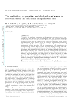 The Excitation, Propagation and Dissipation of Waves in Accretion