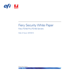 Fiery Security White Paper