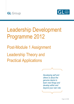 Leadership Development Programme 2012