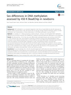 Sex differences in DNA methylation assessed by 450 K BeadChip in
