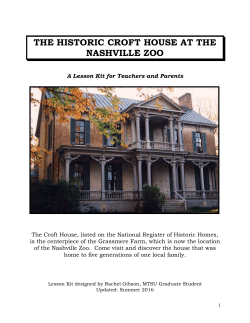 The Historic Croft House - Nashville Zoo at Grassmere