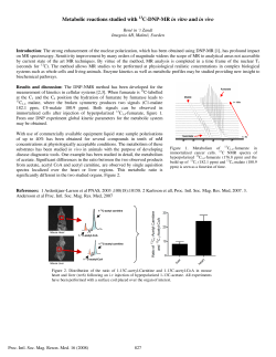 Metabolic reactions studied with C-DNP-MR in vitro and in vivo