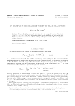 An example in the gradient theory of phase transitions