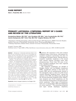 Primary laryngeal lymphoma