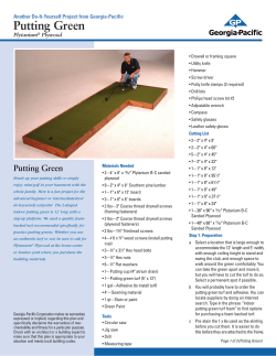 Plytanium&reg; Plywood Project Plan: Putting Green - Georgia